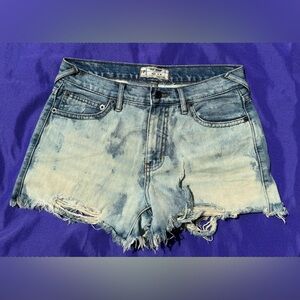 Woman free people denim Jean shorts size w 26